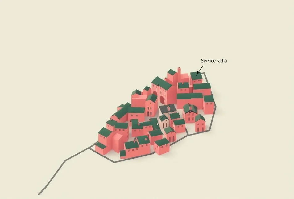 Carte du secteur d'intervention autour de Pont-Saint-Esprit (30130)